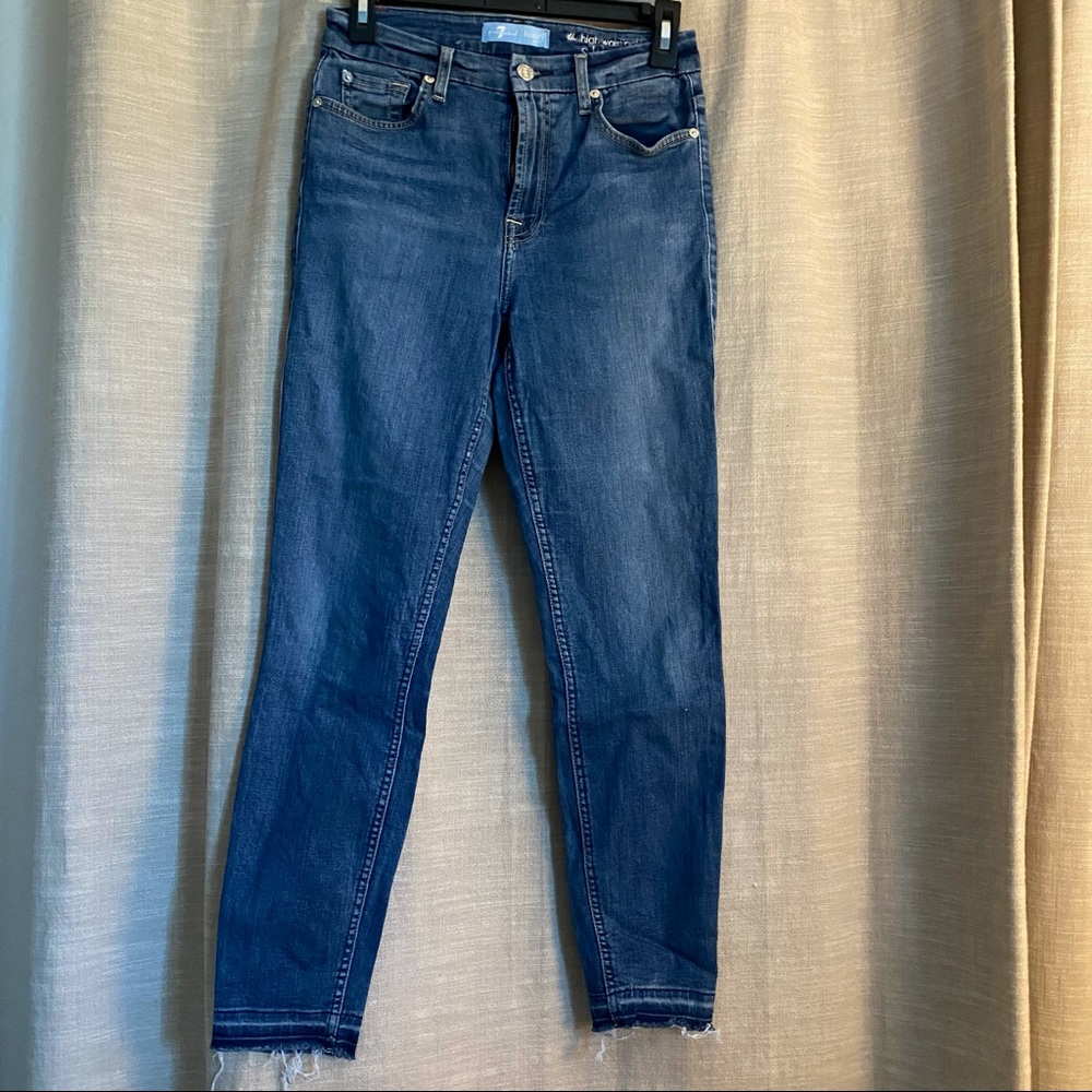 7 For All Mankind High Waist Ankle Skinny